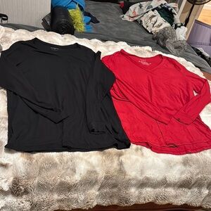 Torrid -Black and Red Long Sleeve Shirts